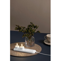 Oplaadbaar theelichtje B3,9 x H2,3 cm zand set a 2 stuks